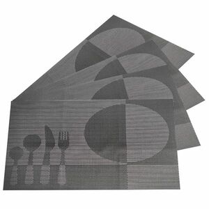 Podkładka stołowa Food ciemnoszary, 30 x 45 cm, zestaw 4 szt. obraz