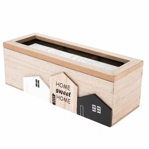Drewniane pudełko na woreczki herbaty Home town, , 23 x 8 x 8 cm obraz