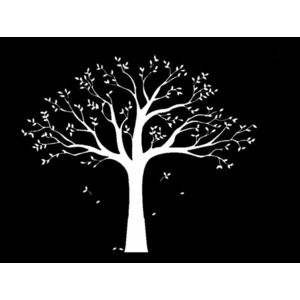 Naklejka dekoracyjna XXL białe drzewo rodzinne obraz