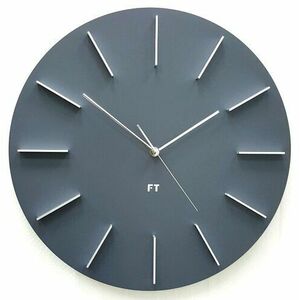 Future Time FT2010GY Round gray Designerski zegar ścienny, 40 cm obraz
