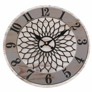 Zegar ścienny Mandala 34 cm, szary obraz