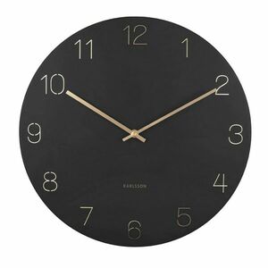 Karlsson 5762BK stylowy zegar ścienny, śr. 40 cm obraz
