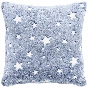 4Home Poszewka na poduszkę Stars świecąca niebieski, 40 x 40 cm obraz