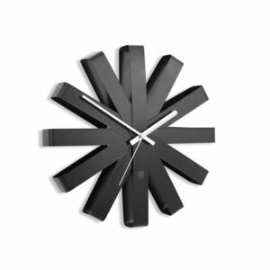 Zegar naścienny RIBBON 30 cm czarny obraz