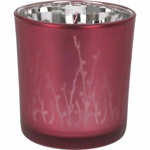Świecznik szklany Meissa, różowy, 7 x 8 cm obraz