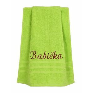 Ręcznik prezentowy, Babcia, zielony, 50 x 95 cm obraz