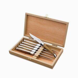 Noże do steków w drewnianym opakowaniu zestaw 6 szt - Basic obraz