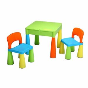 New Baby Komplet dziecięcy stolik i krzesełko, 3 elem., kolorowy obraz