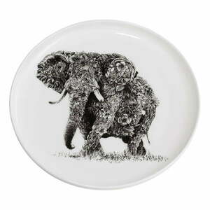 Biały porcelanowy talerz Maxwell & Williams Marini Ferlazzo Elephant, ø 20 cm obraz