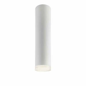 Biała lampa sufitowa ze szklanym kloszem − LAMKUR obraz