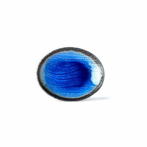 Niebieski owalny półmisek ceramiczny MIJ Cobalt, 24x20 cm obraz