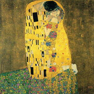 Reprodukcja obrazu Gustava Klimta – The Kiss, 90x90 cm obraz