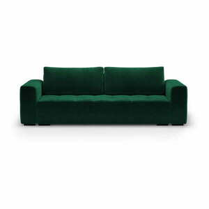 Zielona aksamitna rozkładana sofa Milo Casa Luca obraz