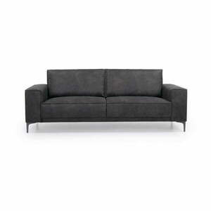 Antracytowa sofa z imitacji skóry 224 cm Copenhagen – Scandic obraz