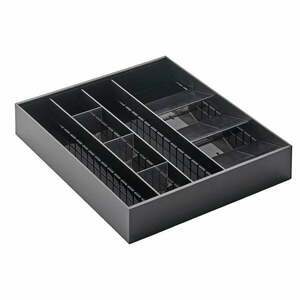 Czarny plastikowy wkład do szuflady na sztućce 47, 5 x 35 cm − YAMAZAKI obraz