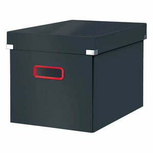 Szary kartonowy pojemnik z pokrywką 32x36x31 cm Click&Store – Leitz obraz