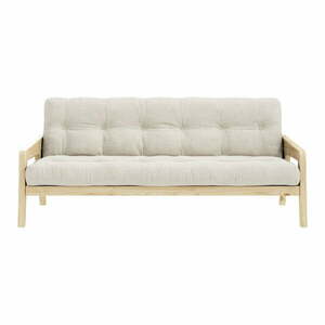 Sofa rozkładana ze sztruksową tapicerką Karup Design Grab Raw/Natural obraz