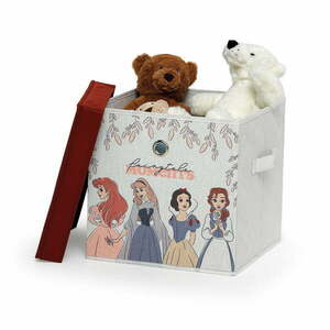 Dziecięcy materiałowy pojemnik z pokrywą Domopak Disney Princess, 30x30x30 cm obraz