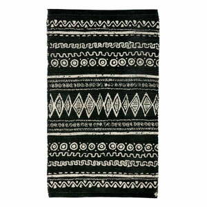 Czarno-biały bawełniany dywan Webtappeti Ethnic, 55 x 180 cm obraz
