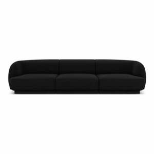 Czarna aksamitna sofa 259 cm Miley − Micadoni Home obraz