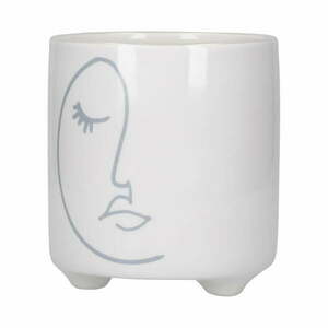 Biała ceramiczna doniczka Kitchen Craft Abstract Face obraz