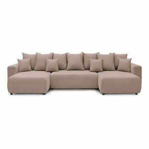 Jasnoróżowa sofa rozkładana w kształcie litery U Envy – Bobochic Paris obraz