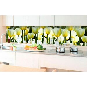 Samoprzylepna fototapeta do kuchni białe tulipany obraz