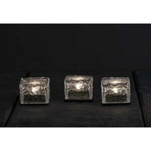 Zestaw 3 ogrodowych świec solarnych Star Trading Candle Icecube, wys. 5, 5 cm obraz