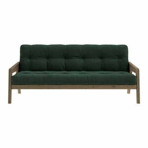 Zielona sztruksowa rozkładana sofa 204 cm Grab – Karup Design obraz