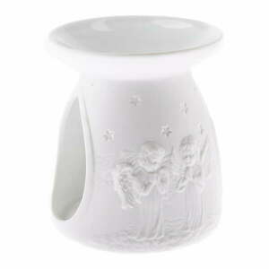 Biały porcelanowy kominek zapachowy Dakls, wys. 12, 2 cm obraz