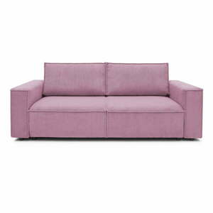 Różowa sztruksowa rozkładana sofa 245 cm Nihad – Bobochic Paris obraz