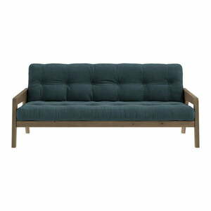 Niebieska sztruksowa rozkładana sofa 204 cm Grab – Karup Design obraz