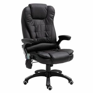 Obrotowe krzesło biurowe z funkcją masażu, w 2 kolorach-czarne obraz