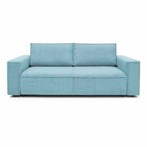 Jasnoniebieska sztruksowa rozkładana sofa 245 cm Nihad – Bobochic Paris obraz