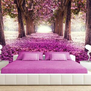 Tapeta samoprzylepna różowy park - Różowa ścieżka obraz