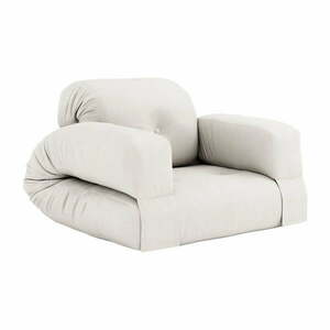 Rozkładany fotel z jasnobeżowym obiciem Karup Design Hippo Natural obraz