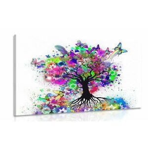 Obraz drzewo kwiatowe pełne kolorów obraz