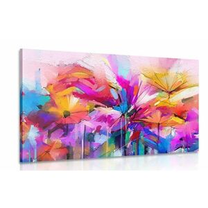 Obraz abstrakcyjne kolorowe kwiaty obraz