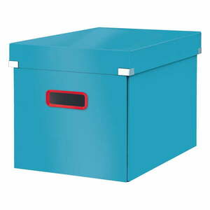 Niebieski kartonowy pojemnik z pokrywką 32x36x31 cm Click&Store – Leitz obraz