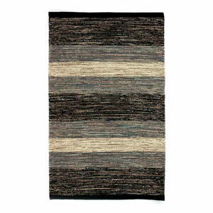 Czarno-szary bawełniany dywan Webtappeti Happy, 55 x 140 cm obraz
