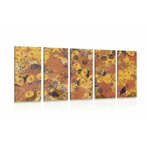 5-częściowy obraz abstrakcja inspirowana G. Klimtem obraz