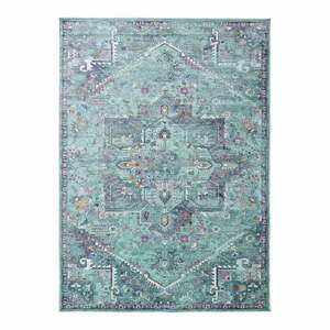 Turkusowy dywan z wiskozy Universal Lara, 200x140 cm obraz
