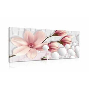Obraz magnolia z elementami abstrakcyjnymi obraz