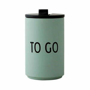 Zielony kubek termiczny 350 ml To Go – Design Letters obraz