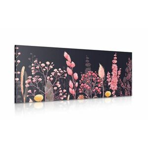 Obraz odmiany trawy w kolorze różowym obraz