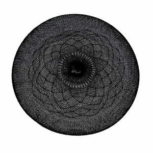 Czarna plastikowa mata stołowa ø 38 cm – Dakls obraz