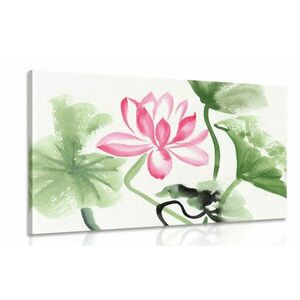 Obraz akwarelowy kwiat lotosu obraz
