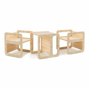 Drewniane krzesełka dla dzieci w zestawie 3 szt. Natural – Little Nice Things obraz