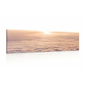 Obraz zachód słońca z okna samolotu obraz