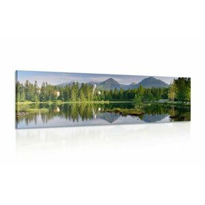 Obraz piękna panorama gór nad jeziorem obraz